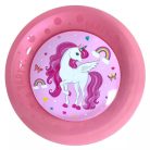 Unikornis Rainbow Colors micro prémium műanyag lapostányér 4 db-os szett 21 cm