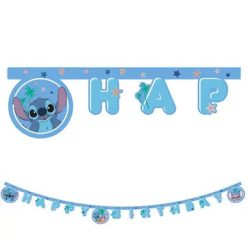   Disney Lilo és Stitch, A csillagkutya Angel Happy Birthday felirat FSC 2 m