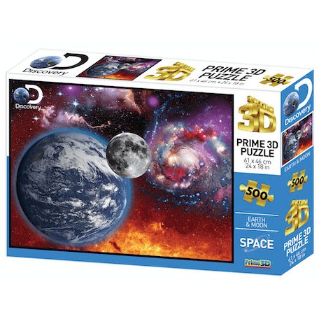 Föld Hold Discovery Channel 3D puzzle. 500 darabos