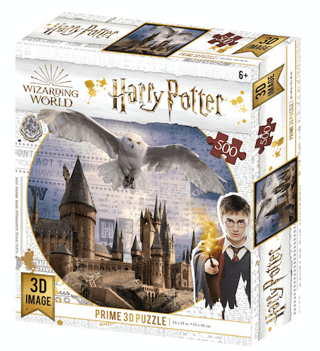 Harry Potter Hogwarts és Hedwig 3D puzzle, 500 darabos