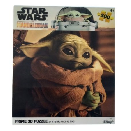 Csillagok háborúja - Star Wars The Mandalorian Yoda 3D puzzle, 500 darabos