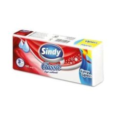 Papírzsebkendő Sindy Classic 3 rétegű 100 db/csomag
