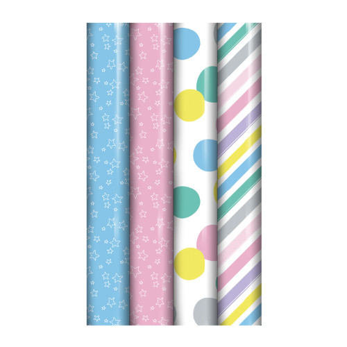 Díszcsomagoló tekercses Clairefontaine/Eurowrap 70x300 cm 57g baby vegyes minták