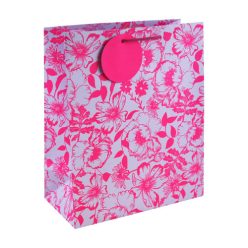   Dísztasak Clairefontaine/Eurowrap 26,5x33 cm kraft, rózsaszín virágos