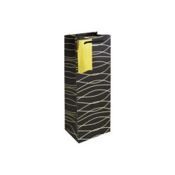   Dísztasak Clairefontaine/Eurowrap 12,7x35,5 cm boros, fekete geo