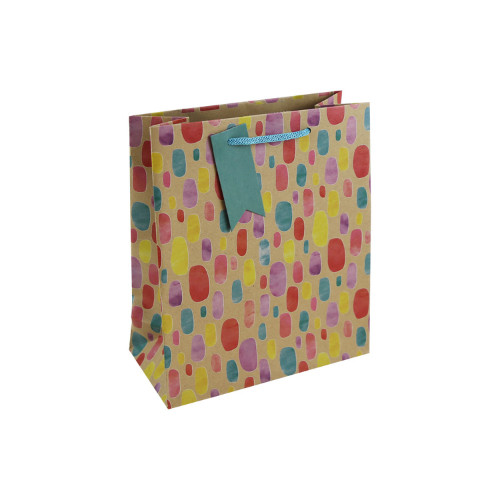 Dísztasak Clairefontaine/Eurowrap 21,5x25,3 cm kraft, színes foltok