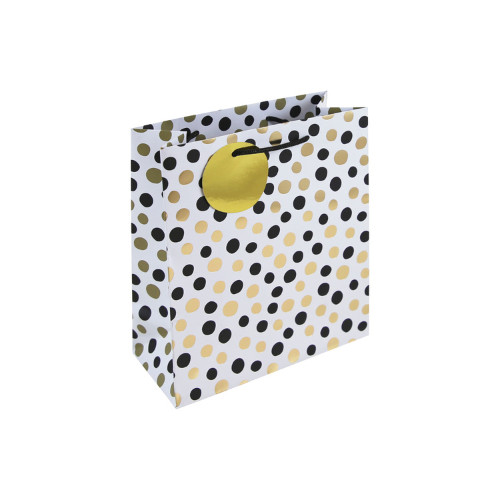 Dísztasak Clairefontaine/Eurowrap 21,5x25,3 cm fehér, pöttyös