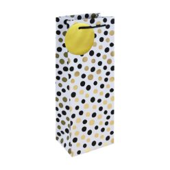   Dísztasak Clairefontaine/Eurowrap 12,7x35,5 cm boros, fehér, pöttyös