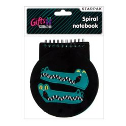   Jegyzettömb Starpak 14,5x13 cm kerek plüss spirálos krokodil