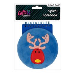   Jegyzettömb Starpak 14,5x13 cm kerek plüss spirálos rénszarvas