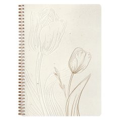  Jegyzetfüzet Clairefontaine Tulip paper, spirálos, A/4, 21x29,7cm, 74 lapos, pontozott