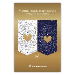 Mágneses könyvjelző Clairefontaine Adolie, 10,5x15,5cm