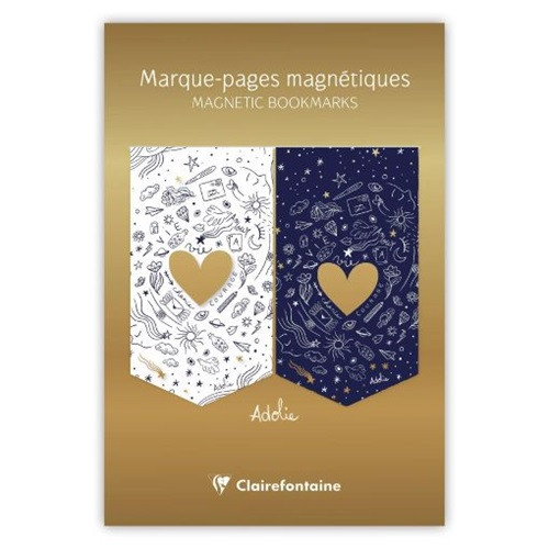 Mágneses könyvjelző Clairefontaine Adolie, 10,5x15,5cm