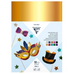   Kreatív kartonpapír Clairefontaine aluminium 25x35 cm 255g vegyes 10 ív/csomag