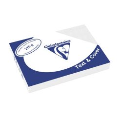   Karton textilhatású Clairefontaine Text and Cover A/4 270g fehér 100 ív/csomag