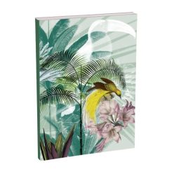   Füzet Clairefontaine Jungle Harmony A/5 14,8x21 cm 80 lapos, vonalas, textilgerinccel, kemény fedeles, vegyes