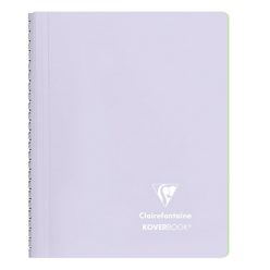   Spirálfüzet Clairefontaine Koverbook Blush A/5 80 lapos PP borítású vonalas lila