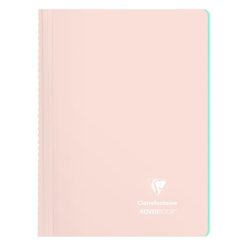   Spirálfüzet Clairefontaine Koverbook Blush A/4 80 lapos PP borítású vonalas púderrózsaszín