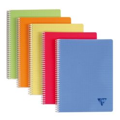   Spirálfüzet Clairefontaine Linicolor Fresh A/4-90 lapos kockás vegyes