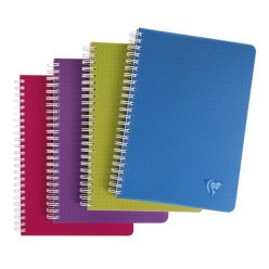   Spirálfüzet Clairefontaine Linicolor Intensive A/4-90 lapos vonalas margós