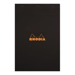  Jegyzettömb Clairefontaine Rhodia Black A/5 80 lapos vonalas margós