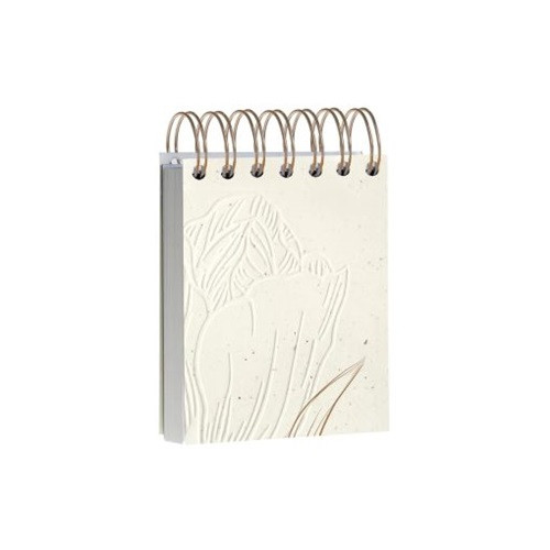 Jegyzettömb spirálos Clairefontaine Tulip paper 9x11 cm 160 lapos sima