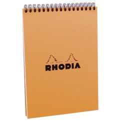   Jegyzettömb spirálos Clairefontaine Rhodia Orange A/5 80 lapos kockás