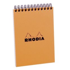   Jegyzettömb spirálos Clairefontaine Rhodia Orange A/6 80 lapos kockás
