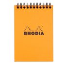 Jegyzettömb spirálos Clairefontaine Rhodia Orange A/6 80 lapos kockás