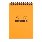 Jegyzettömb spirálos Clairefontaine Rhodia Orange A/6 80 lapos kockás