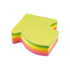   Öntapadós jegyzettömb Info Notes 70x70 mm 200 lapos neon vegyes színek görbe nyíl