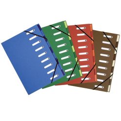   Előrendező Exacompta 245x320 mm 8 részes gumis PP vegyes színek