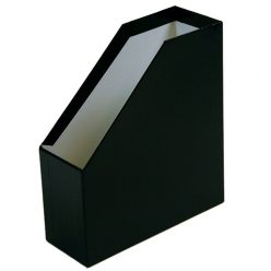   Iratpapucs pd karton merev falú A/4 9 cm gerinccel fóliás fekete