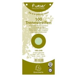   Elválasztócsík karton Exacompta 105x240 mm zöld 100 db/csomag