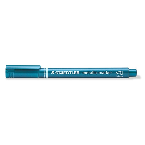 Marker Staedtler dekor 1-2 mm kerek hegyű metálkék