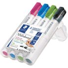 Táblamarker Staedtler Lumocolor kerek 4 db-os klt. (pink, világoskék, világoszöld, fekete)