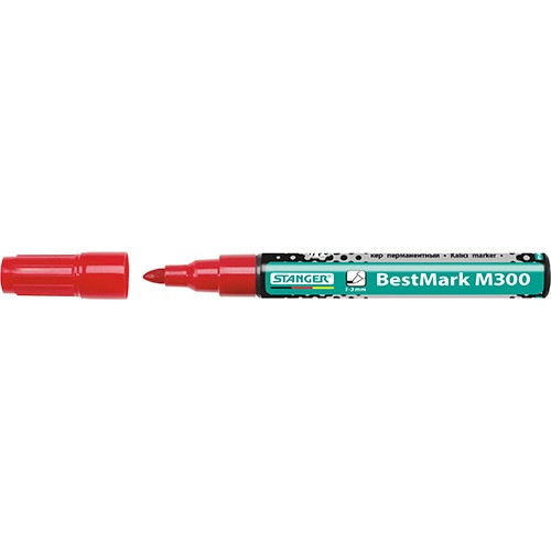 Táblamarker Stanger BM300 kerek 1-3 mm piros