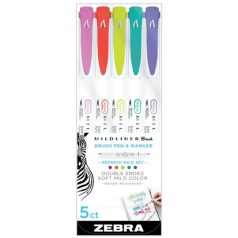   Ecsetirón Zebra Mildliner Brush&Marker Refresh 5-ös készlet