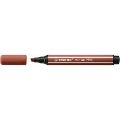   Rostirón Stabilo Pen 68 MAX prémium vágott heggyel vörösbarna