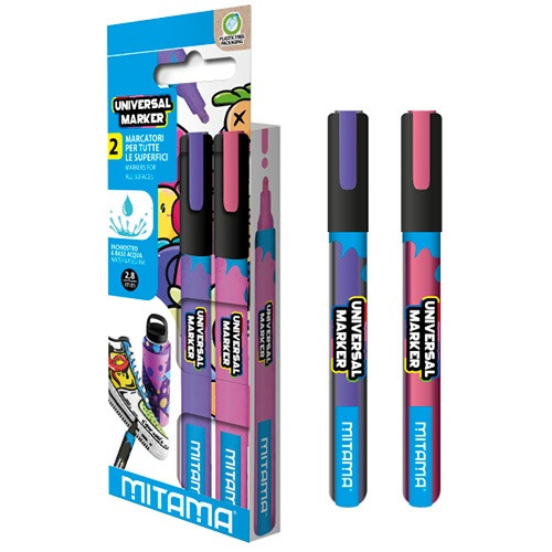 Marker Mitama minden felületre, lila-pink, 2db-os klt.