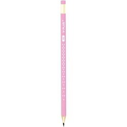   Grafitirón Y-Plus+ Star Pastel HB háromszögletű radíros 12 db/doboz