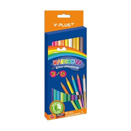 Színes ceruza  Y-Plus+ Rainbow 12 db-os klt. kétvégű