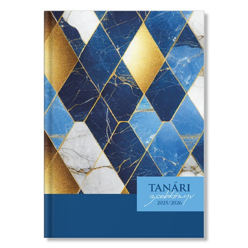Tanári zsebkönyv pd 2025-2026 papír Marble