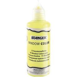 Kreatív üvegmatrica festék Stanger 80 ml citromsárga