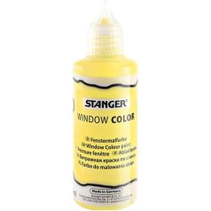 Kreatív üvegmatrica festék Stanger 80 ml sárga