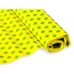   Krepp-papír Jolly 50x200 cm 28g/m2 világos sárga zöld pöttyökkel