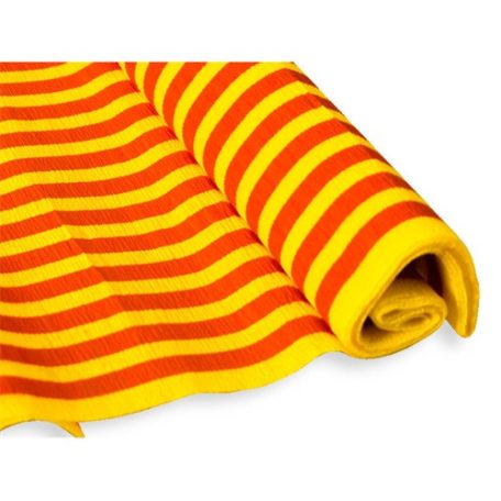 Krepp-papír Jolly 50x200 cm 28g/m2 sárga piros csíkos