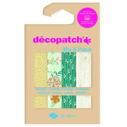   Kreatív decoupage papír Clairefontaine Décopatch 4 mintával ref. DP035C