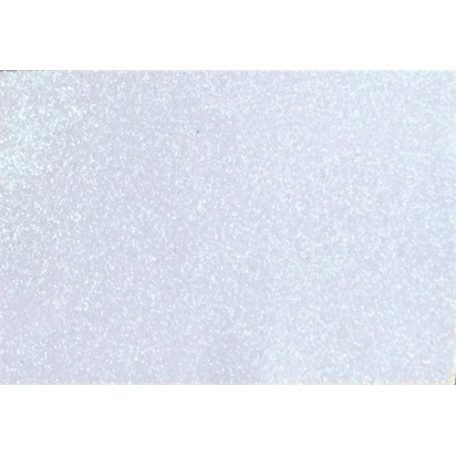 Kreatív dekorgumilap öntapadós 20x30 cm 2 mm glitteres fehér