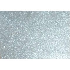   Kreatív dekorgumilap öntapadós 20x30 cm 2 mm glitteres fehérarany